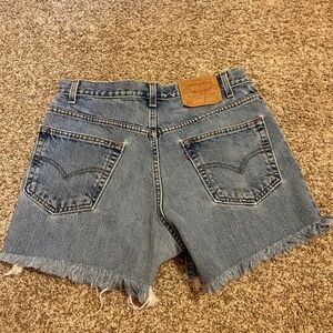 Vintage Levi 550 Classic Blue Denim Women's Shorts waist 32